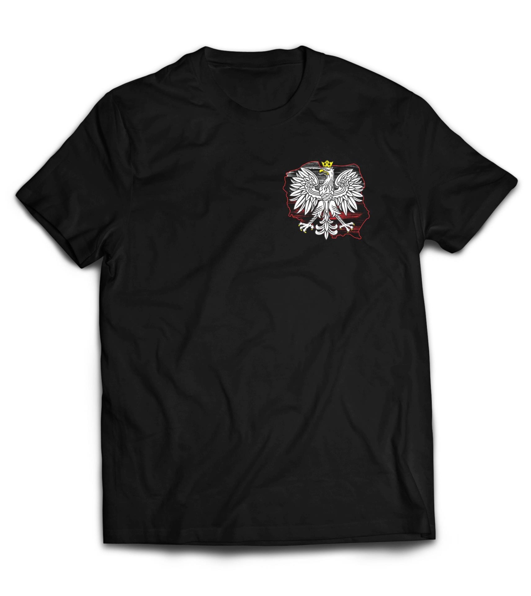 Zdjęcie produktu  Koszulka Orzeł mały czarna Polska Patriotyczna Bóg Honor Ojczyzna